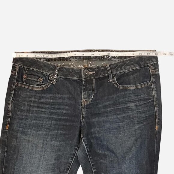 Vintage Converse One star The Skinny Low rise Size 12 Denim bootcut Jeans - Picture 6 of 7